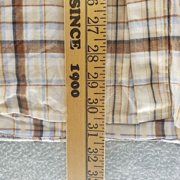 Disney Disneyland Resort Paris Mens XL Brown Plaid Embroidered‎ Mickey Outdoors - Picture 3 of 6